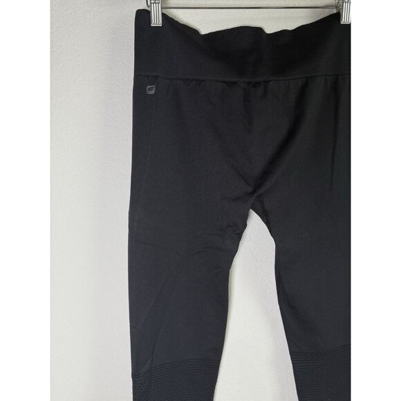 Fabletics Women’s High Waisted Seemless Black Leggings Mesh Pattern Gym Size‎ XL - Picture 8 of 13